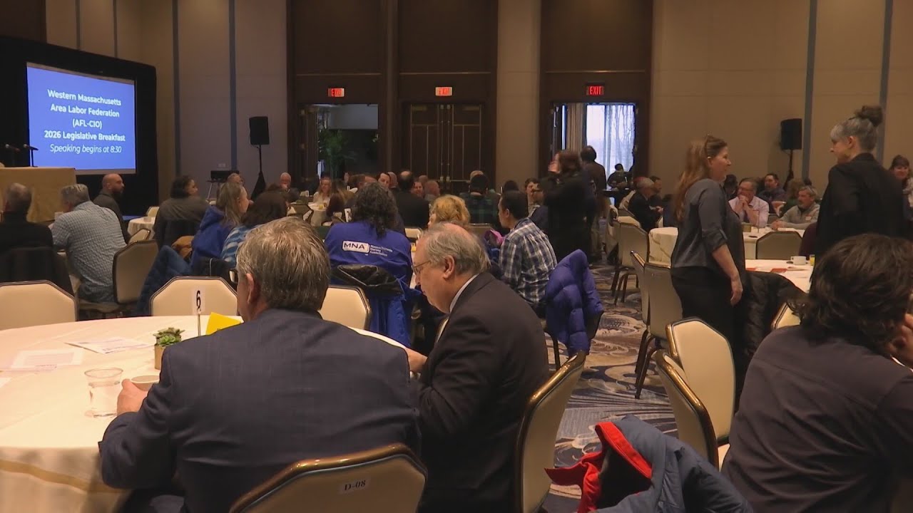 Markey and Healey attend labor breakfast in Springfield