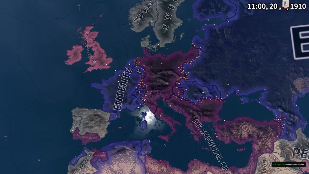 Byzantine - Holy Roman Empire | The Crowns + French Empire - WW1 HOI4 Timelapse