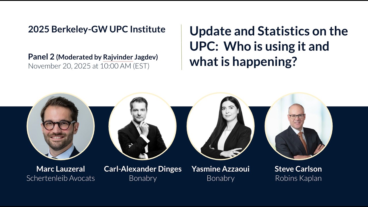 Europe's Unified Patent Court: (Panel 2) Update and Statistics on the UPC