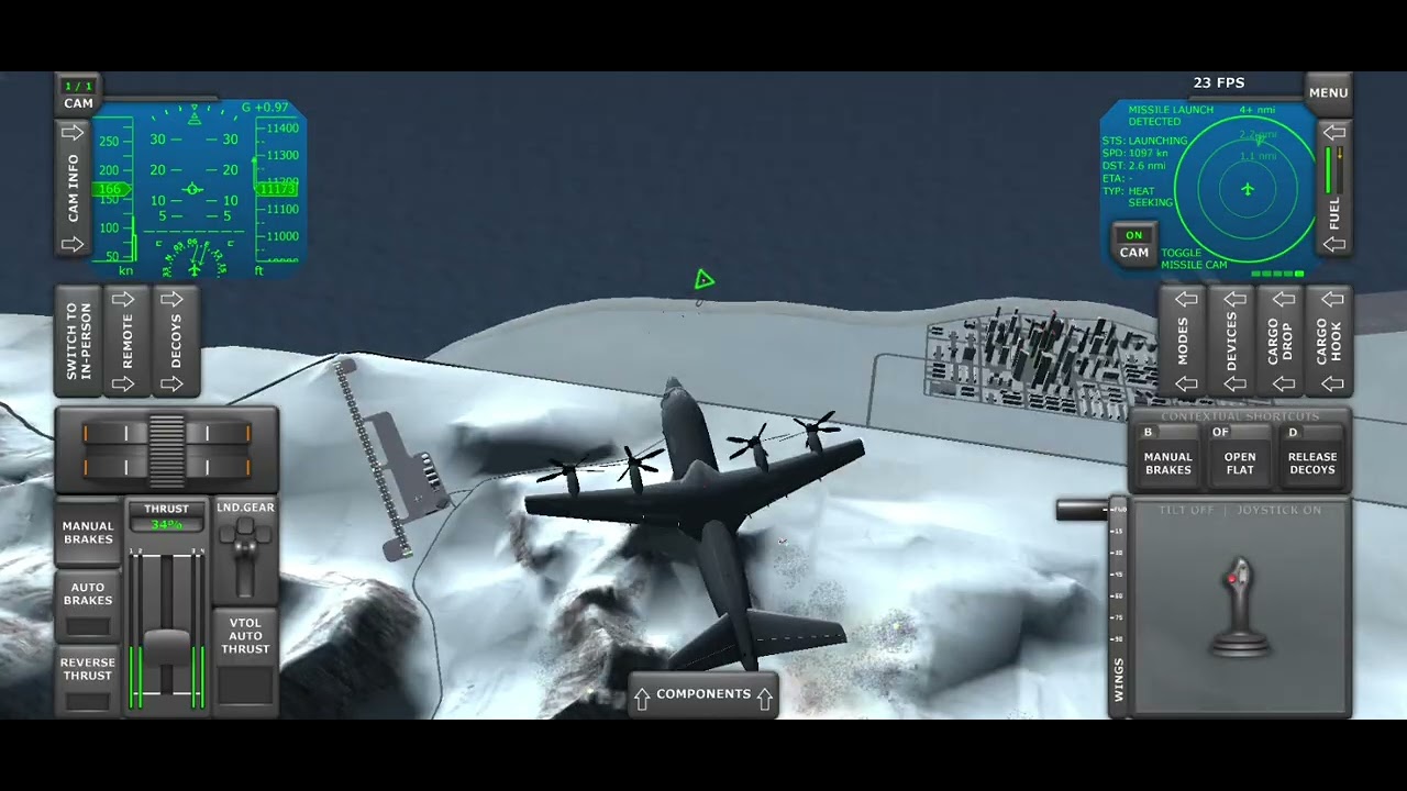 jogando TFS (turboprop Flight simulator), e MISSEIS DENOVO! PT3 FINAL!