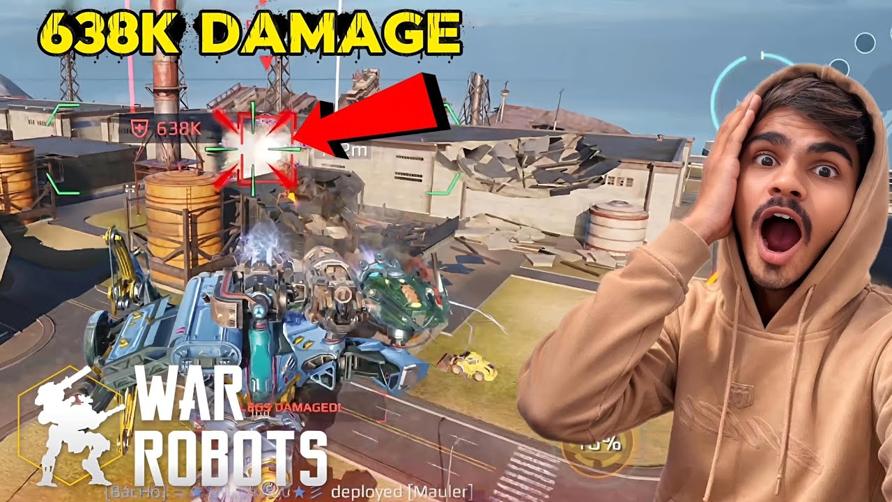 638k damage hit in war robots Hindi gameplay with ultimate robots and titans 😲
