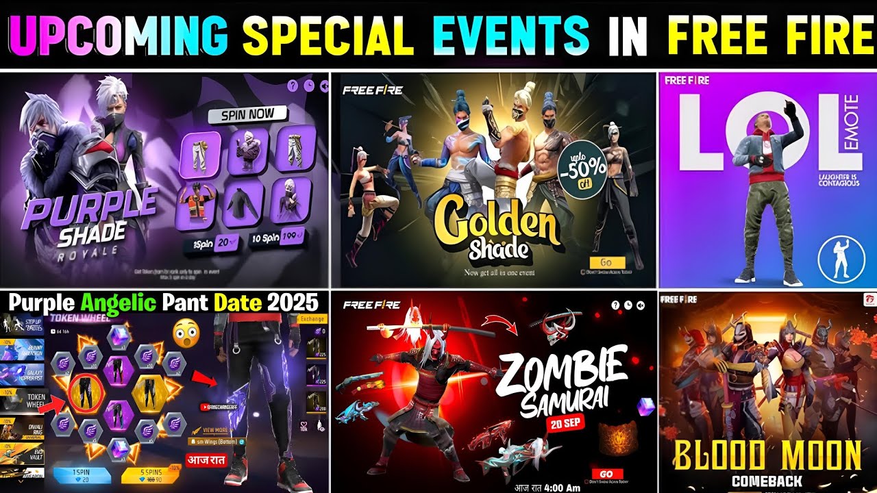 Purple shade & Golden Shade Bundle Return 🥳💥 | Free Fire Upcoming Event | Free Fire New Event 