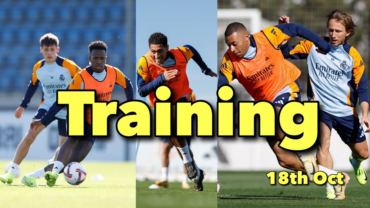 Real Madrid Training 18th Oct: Arda Guler, Bellingham, Vini Jr, Mbappé | Ready For Celta Vigo Clash