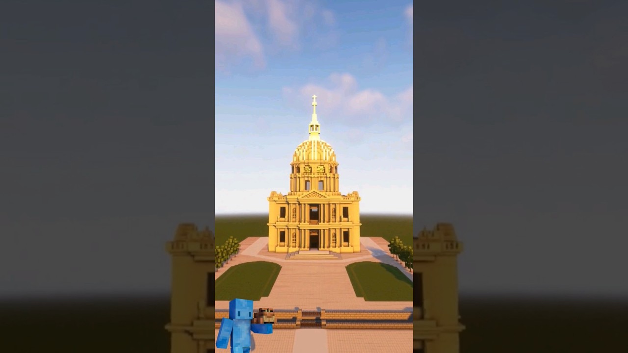 Les Invalides, Paris #shorts #minecraft #minecraftbuild