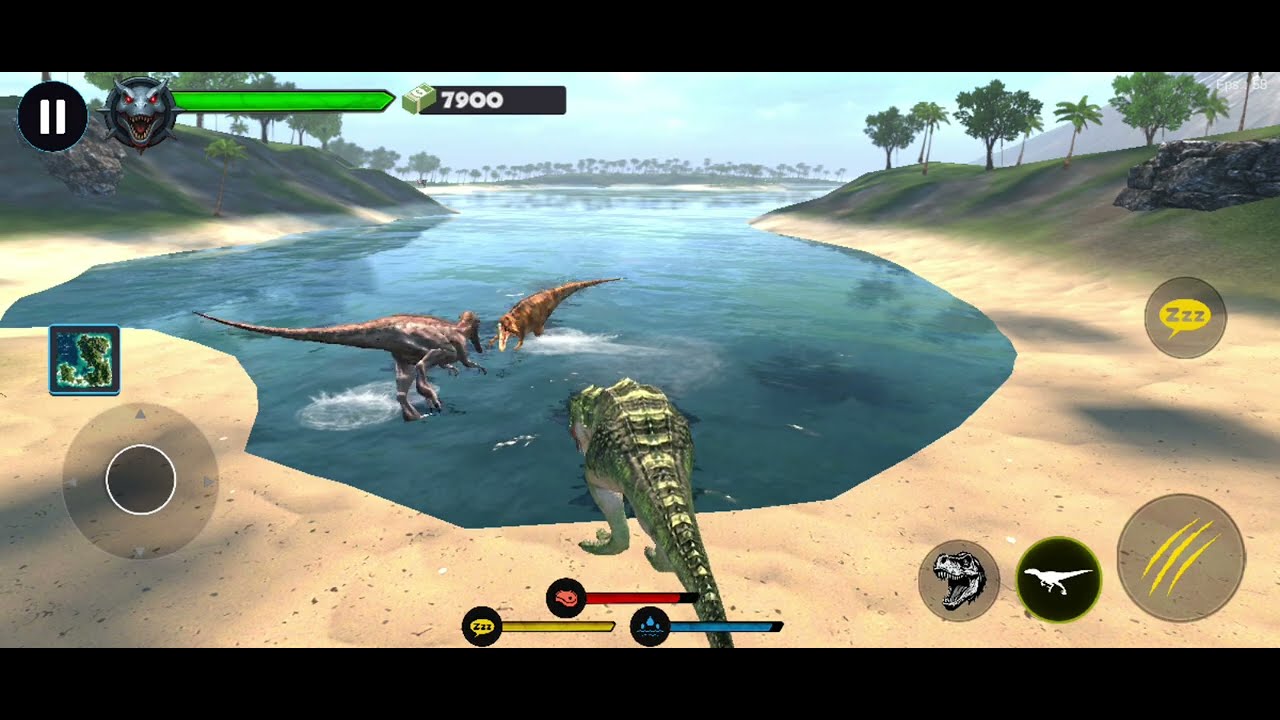 Jurassic Clash: Primal Dino Sim -: T-Rex 🦖 Team survival gameplay ! ( wait for end fight 🤯 🦖)