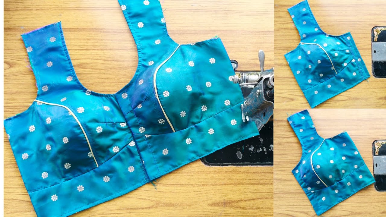Princess Cut Blouse | 34 Size Three Piece Princess Cut Blouse Cutting & Stitching प्रिंसेस कट ब्लाउज