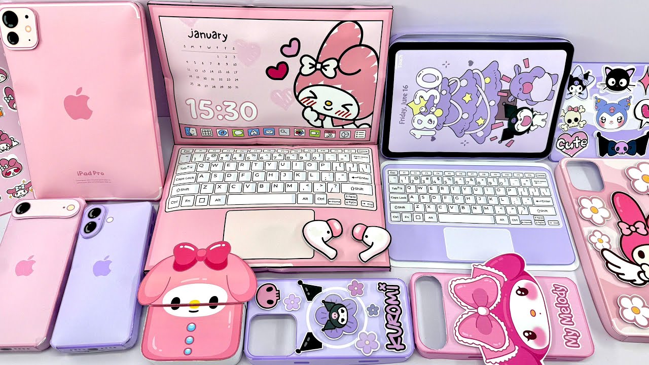 (🍎Paper DIY🍎) APPLE x SANRIO Kuromi, My Melody Blind Bag 1000$ | ASMR #unboxing