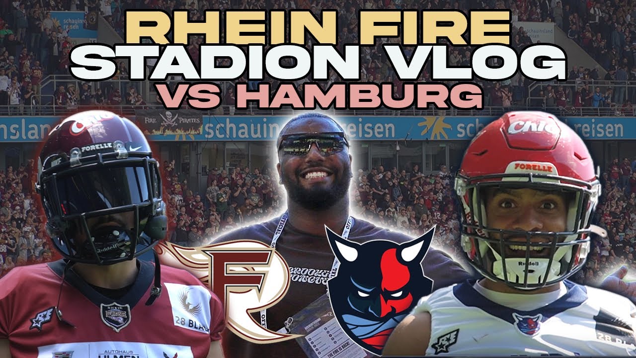 Stadion VLOG Düsseldorf Rhein Fire 🔥 vs Hamburg Sea Devils 🌊😈 Eurpean League of Football 🏈