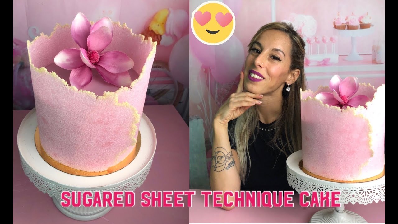 Sugared sheet technique tutoriel en français (cake design)