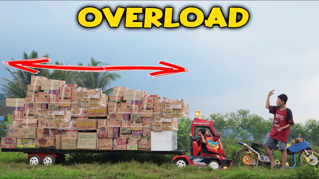 MINI TRUCK TRAILERS OVERLOAD!! DIMAS TRUCK OVERLOADED LONG AND FULL FOR THE FIRST TIME