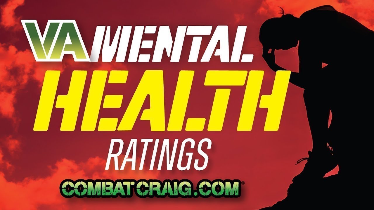 What is the average VA mental health rating?