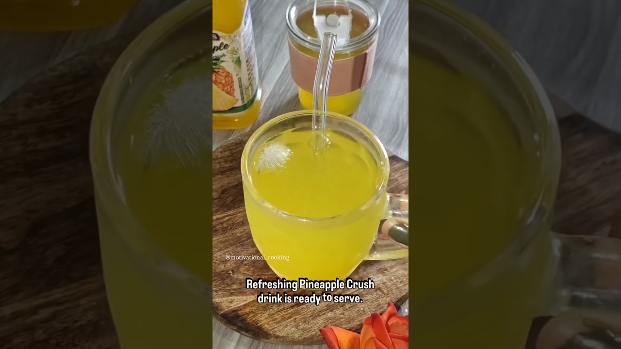 Pineapple Crush Drink #pineapple #crush #drink #refreshing #shorts #ytshorts #trending #summerdrink