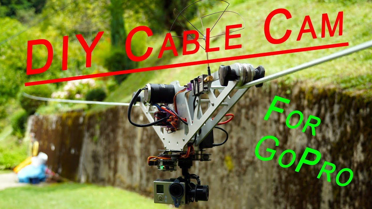DIY Cable Cam for gopro, [remote contoll, brushless motor]