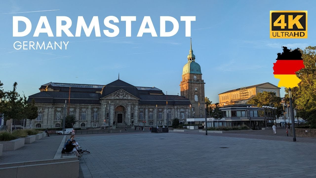 Darmstadt, Germany: A walking tour in 2023 I  4K HDR