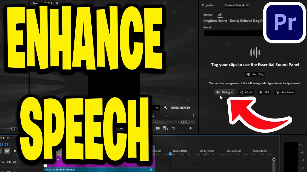 Как улучшить речь в Premiere Pro
