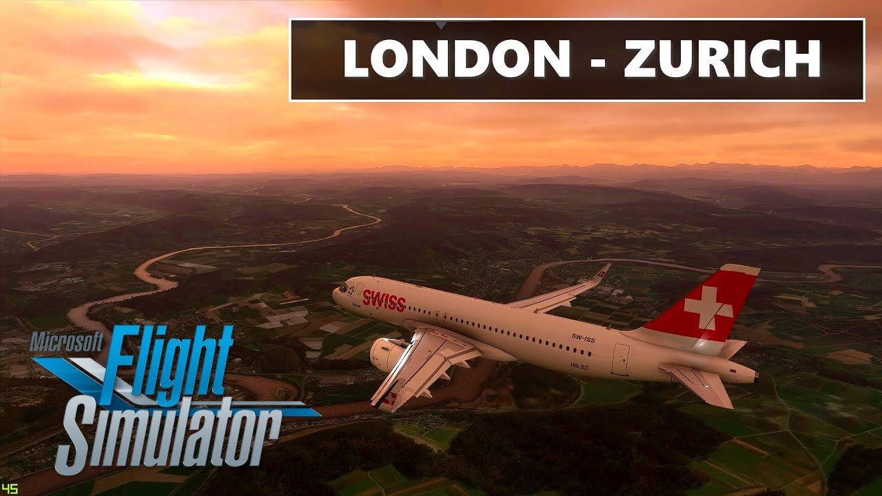 ✈️ MSFS 2020 | LONDON HEATHROW (EGLL) to ZURICH (LSZH) - Swiss A320 Neo - FULL FLIGHT - AcePilot HD