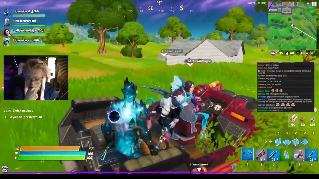 Zapis Live 19.02.2020 - Eleven,Weza,Kitsune,Michauu - Fortnite