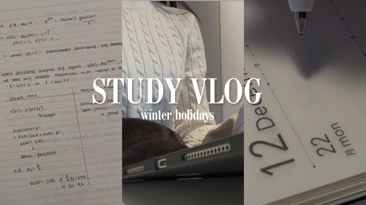 [eng] 大学生Study vlog - 冬休みの勉強ブイログ❄️