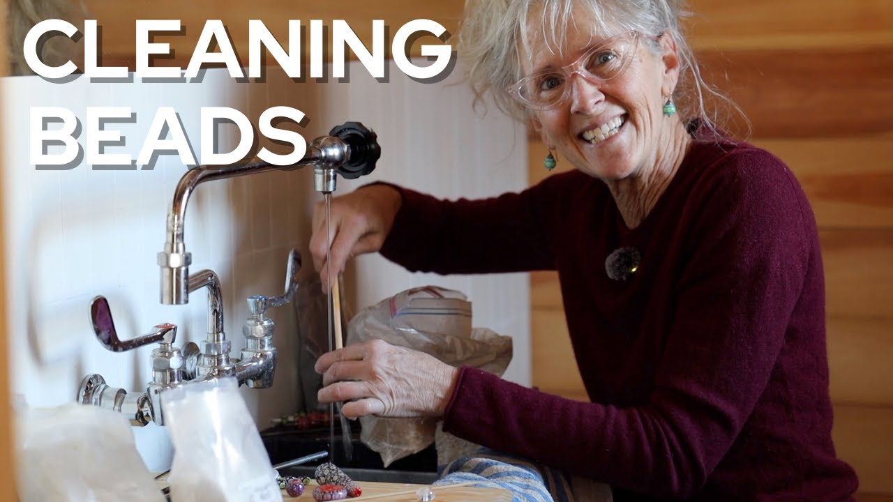 Cleaning Out The Holes In Handmade Glass Beads