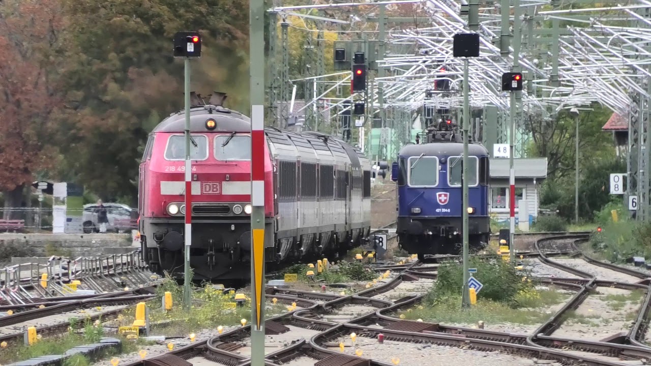 15.10.2020 Bahnbetrieb in Lindau Hbf in 4K