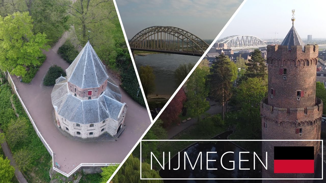 De historische Keizerstad ( Nijmegen ) Bezienswaardigheden |  Drone video 2022