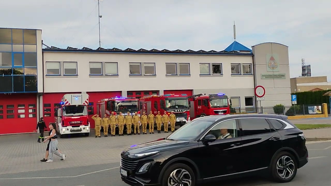 Upamiętnienie zmarłego strażaka - PSP Pabianice.