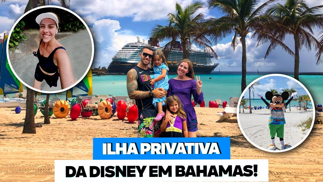 Ilha privativa da Disney em Bahamas! Dia 2 no Cruzeiro Wish e na Castway Cay!