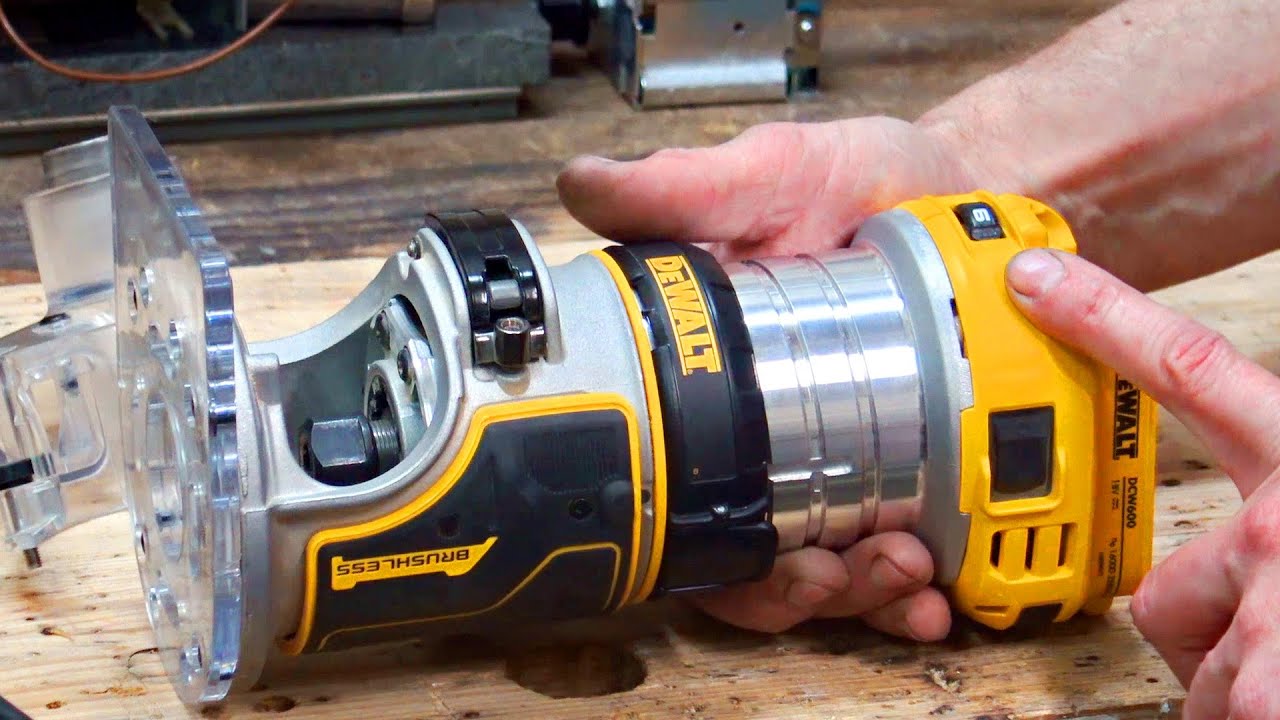 Двухбазный аккумуляторный фрезер Dewalt DCW 604 N