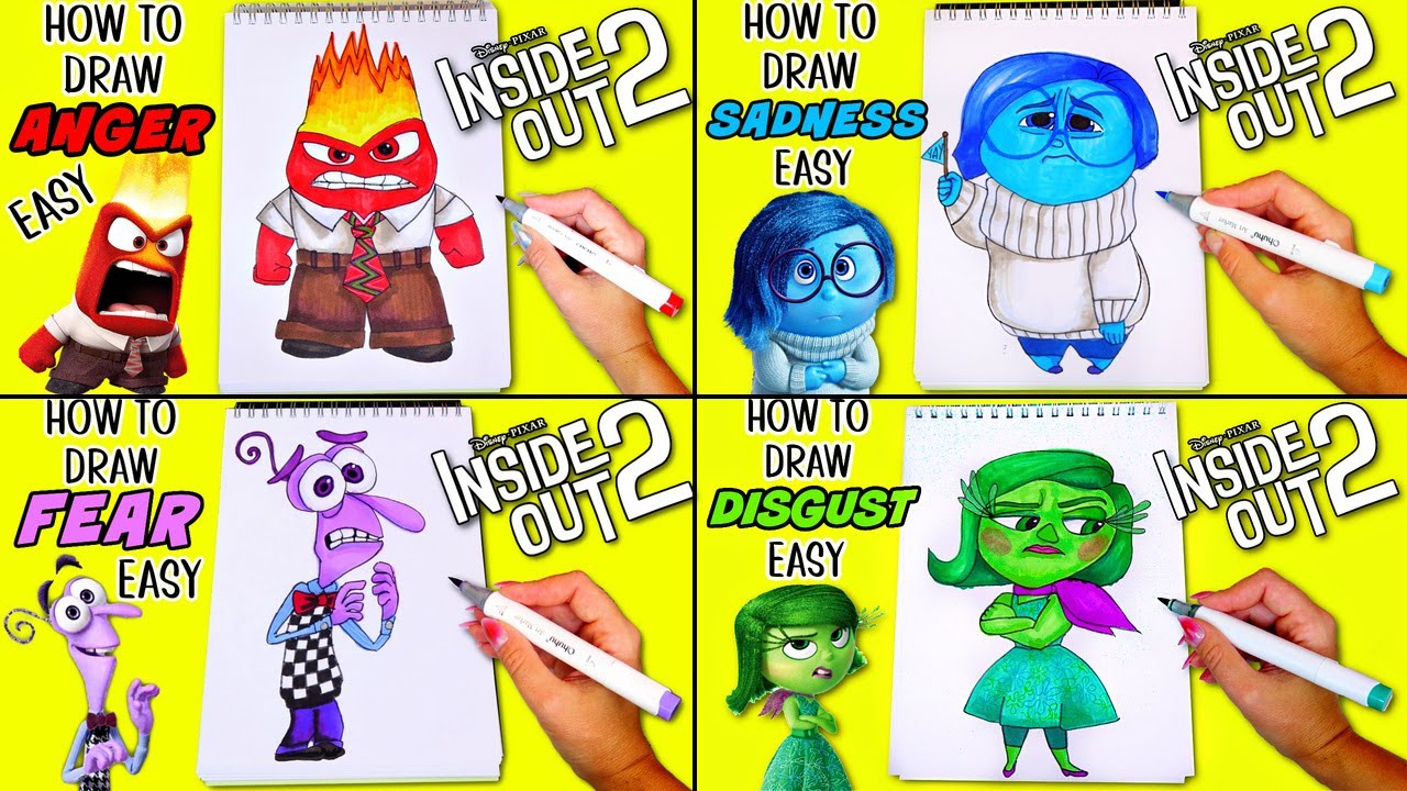 Inside Out 2 Compilation: Anger, Disgust, Fear, Sadness  Art