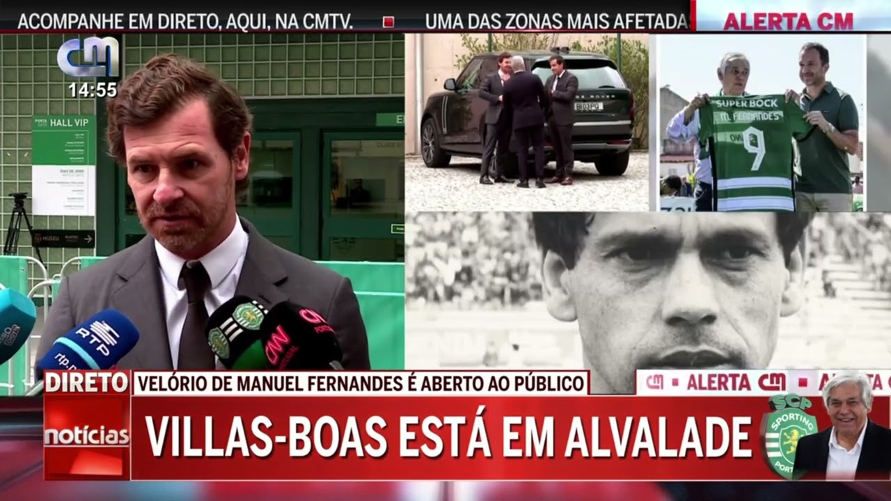 ANDRÉ-VILLAS BOAS no velório de MANUEL FERNANDES.