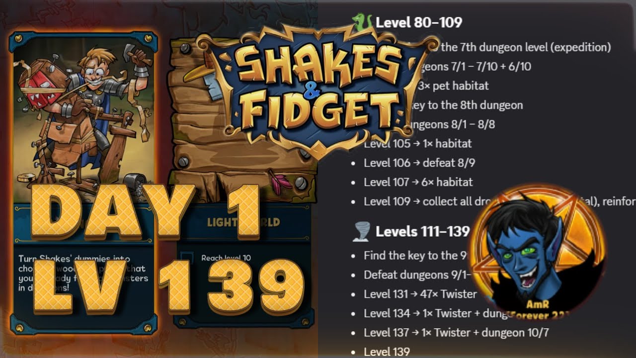 How to Reach LEVEL 139 on DAY 1 | Shakes & Fidget Server Start Guide by AmR #sfcoaching