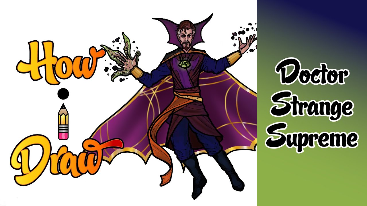 How I Draw DOCTOR STRANGE SUPREME from MARVEL's WHAT IF SERIES * how to draw dr strange supreme