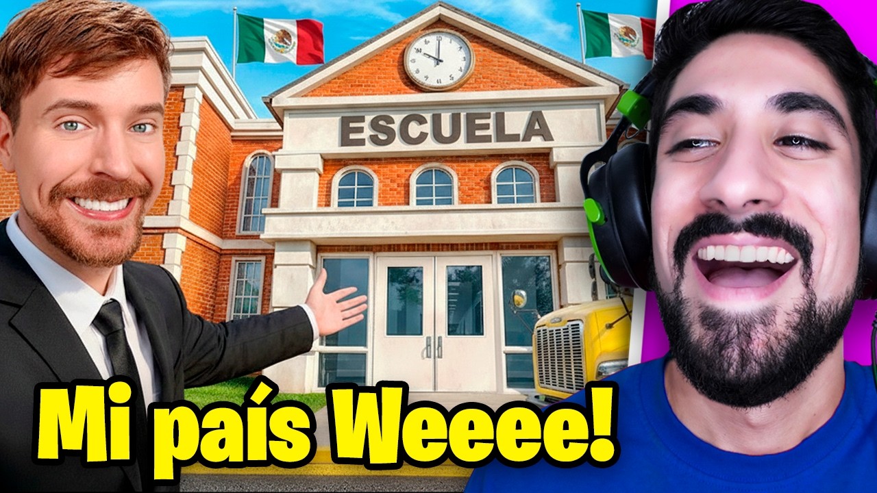 🔴 Construí 10 ESCUELAS ALREDEDOR del MUNDO! 😱🏫 | JavCaz REACCIONA A MrBeast