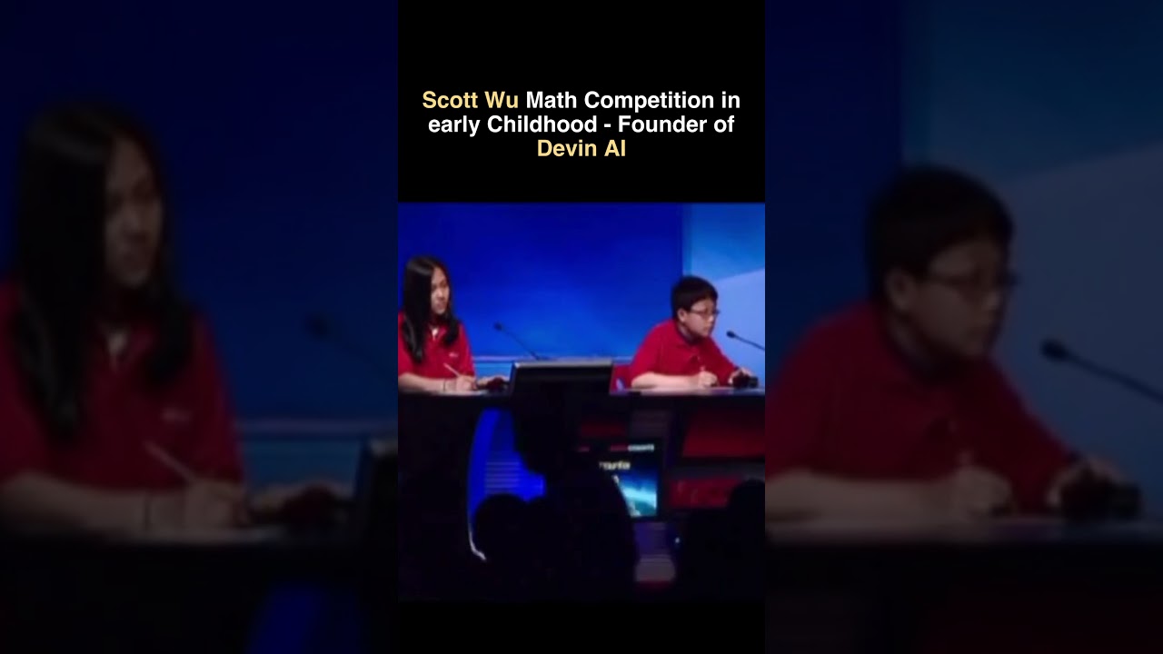 Watch this young Scott Wu, founder of  Devin AI, conquer math competitions with ease! #shorts