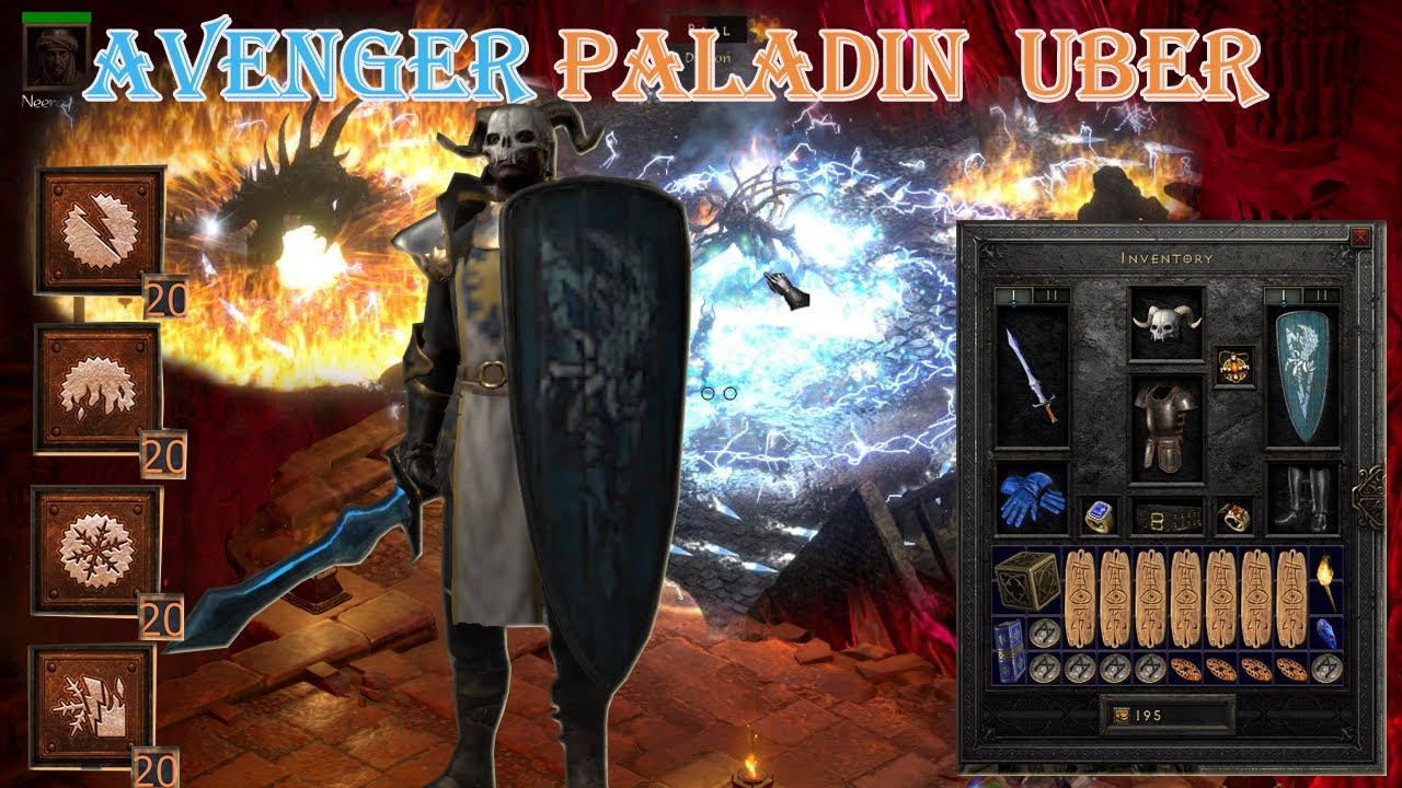 Diablo II Resurrected - Avenger Paladin Build Uber Tristram