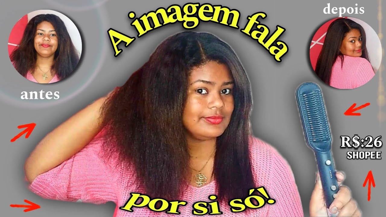 Pente Alisador Elétrico da Shoppe  por Apenas R$: 25,99 Funciona? #escovaalisadora