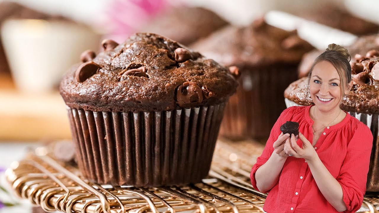 Richly Chocolatey and Distinctly Banana Chocolate Banana Muffins