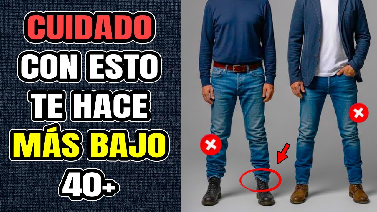 Evita estos errores con JEANS Y BOTAS que te hacen ver MÁS BAJO | moda masculina 40+