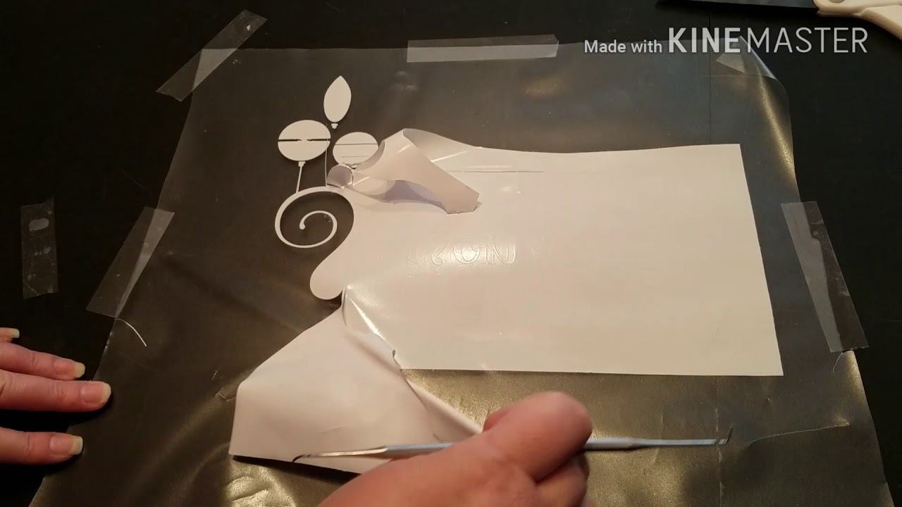 Reverse weeding for small letters or images - vinyl