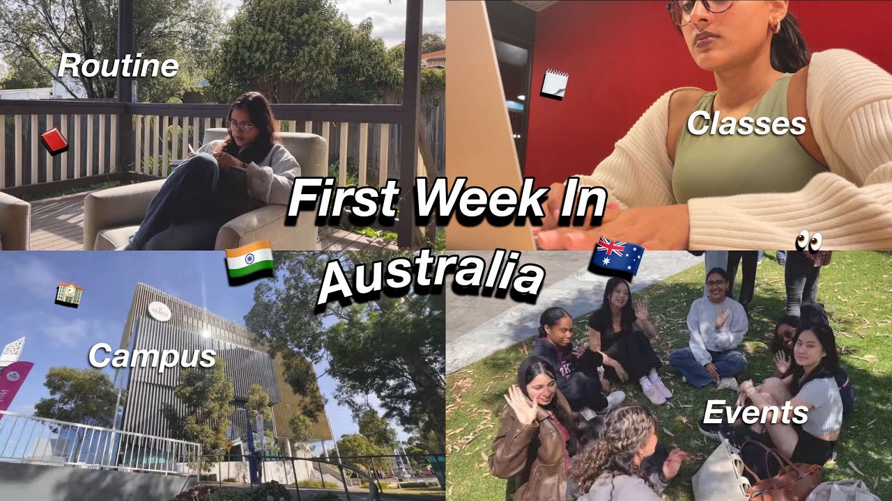 FIRST DAY of COLLEGE ABROAD | Study abroad Australia journey, classes, events, goals and more!