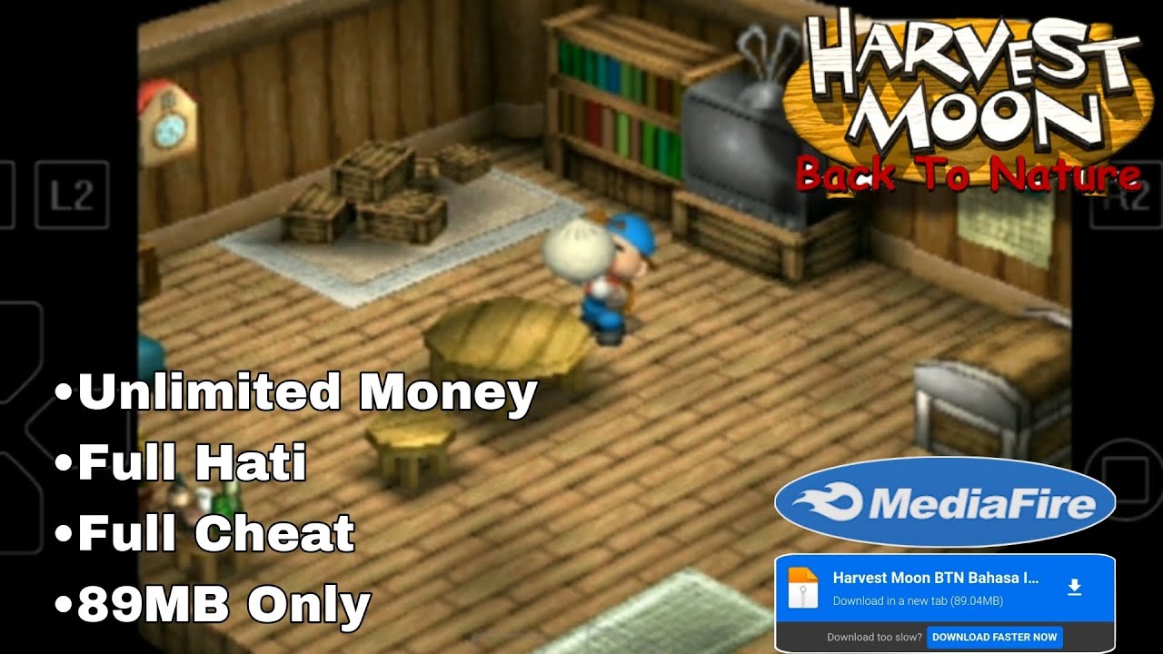 HARVEST MOON: BACK TO NATURE | FULL CHEAT | UNLIMITED MONEY! FULL HEART❤️