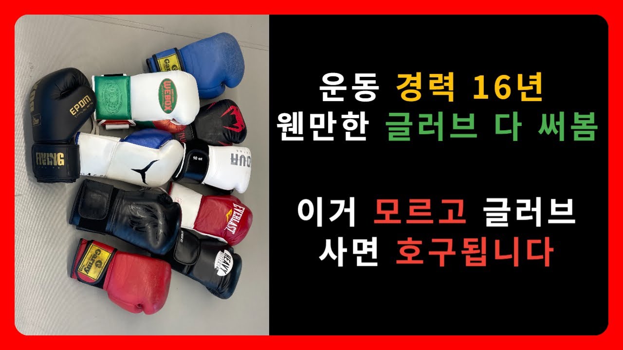 복싱 글러브 추천 : 복싱글러브 온스 고르는 법