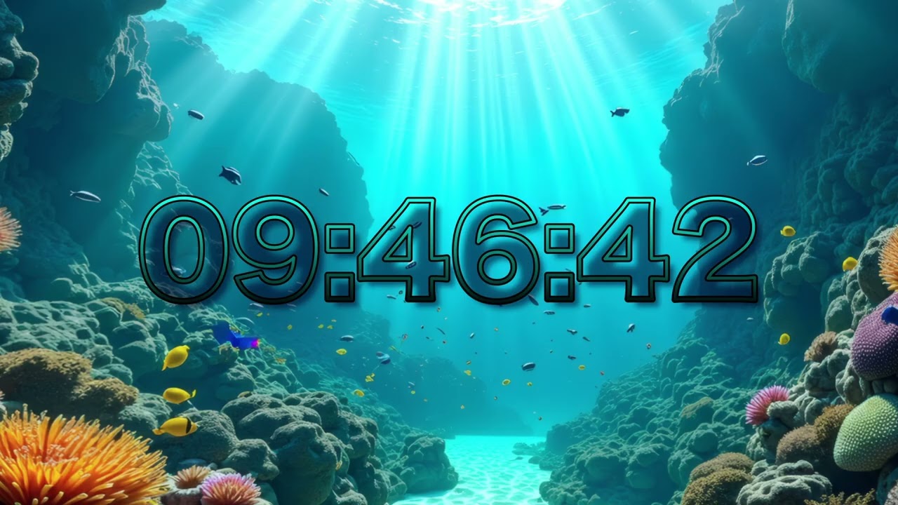 Underwater MULTI TIMER 🌊 | 10H → 1M Ocean Ambience Countdown | Study, Meditate & Deep Focus