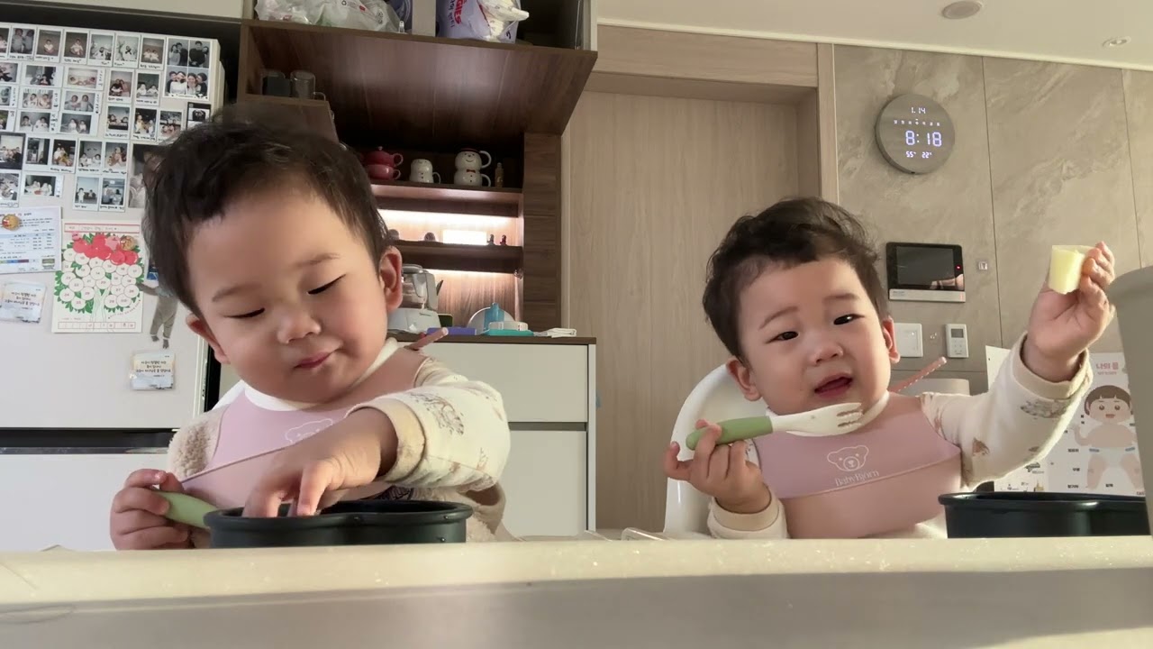 쌍둥이의 아침 식사