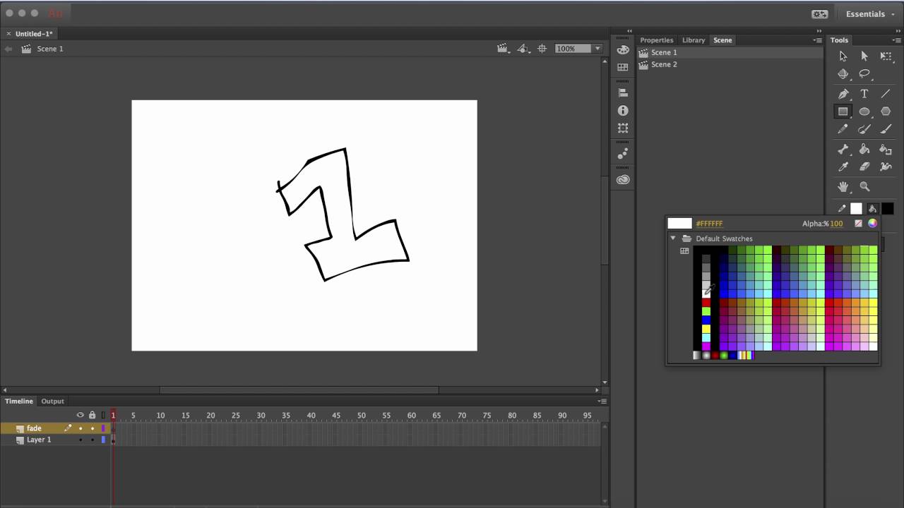 Animate CC how to fade scenes