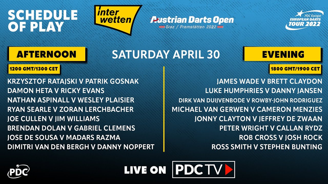 PDC Austrian Darts Open 2022 Round 2 Damon Heta v Ricky Evans 2022 04 30 HUN