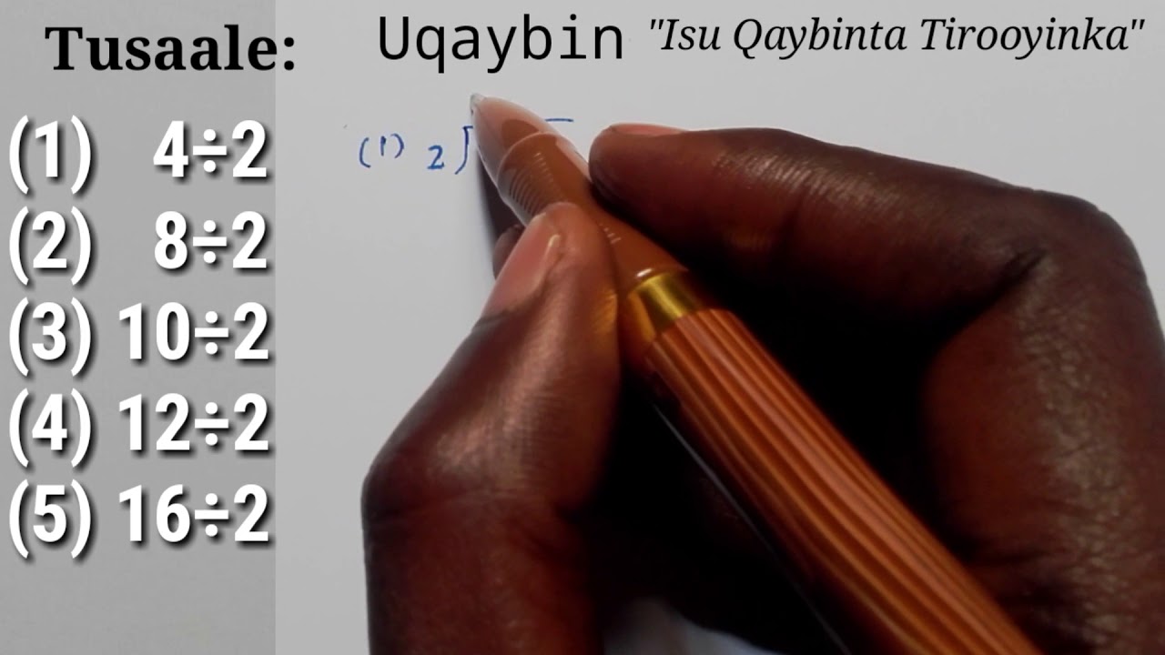 Casharka 1aad: Qaybin | Isuqaybinta Tirooyinka