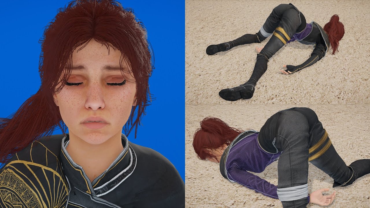 Maelle KO pose (2) - Clair Obscur: Expedition 33 x MMD (リョナ Ryona)
