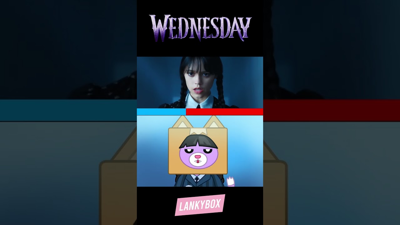 WEDNESDAY ADDAMS Но Это LANKYBOX FOXY?! 😱🦇 #shorts