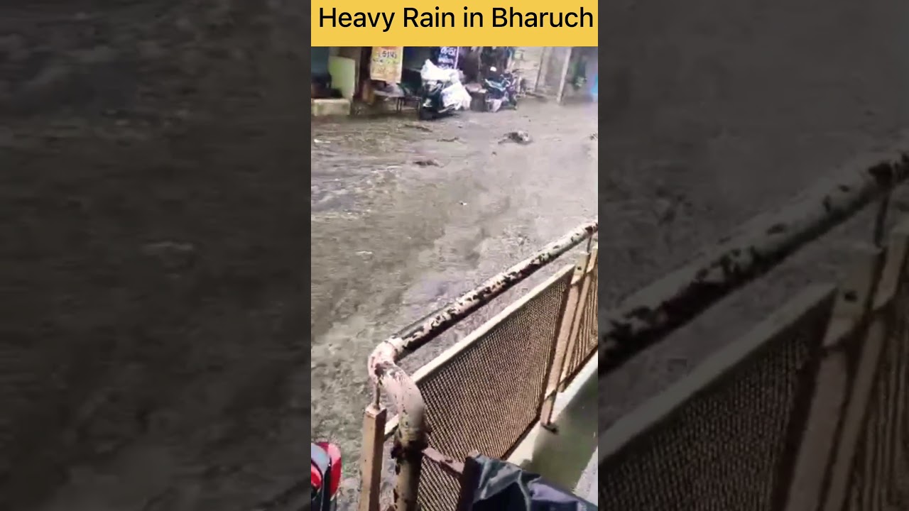 Heavy rain in Bharuch | #shorts #shortsvideo #youtubeshorts #viralvideo #bharuch #trending
